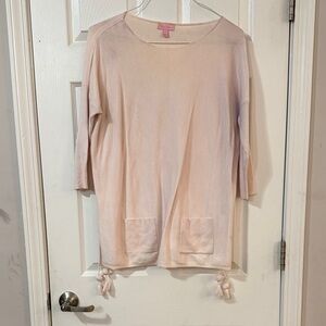 Lilly Pulitzer Women's Light Pink Top with Pockets